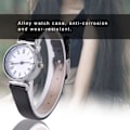 Miniatyrbillede 8 af 8: Udsøgt Lille Simpel Mode Dameur Retro Læder Mini Armbåndsur (Sort)