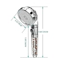 Miniatyrbilde 3 av 4: 3-i-1 Dusjhode Vannbesparende Dusjhode Ionisk Filter Anti-Kalk Filter