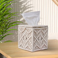 Miniatyrbillede 3 af 6: Servietboks Cover Boho Firkantet Macrame Servietholdere til Badeværelser Bondehus Servietholder med Perlespænde Vævet