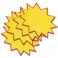 Miniatyrbild 2 av 5: 600 st 3,5 x 4,7 tum Försäljningsskyltar för Butik, Tomma Starburst Butiksförsäljningsetiketter Iögonfallande Solstjärna Kampanjprislappar Ensidig