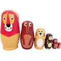 Miniatyrbillede 1 af 7: Babushka Nesting Matryoshka Træ Russiske Nesting Dukker Legetøj Gave i Dyreform