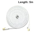 Pikkukuva 1 / 5: Cat 7 Ethernet -kaapeli, suojattu Ethernet-kaapeli litteä RJ45-verkkokaapeli tukee 10 Gbps 600 MHz - Yhteensopiva Cat5/Cat6-verkon kanssa