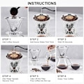 Miniatyrbilde 5 av 5: Gjenbrukbare kaffefiltre, permanent filter i rustfritt stål | Presisjonsfilter med dobbelt lag | Håndholdt kaffefilter | Kaffetrakter