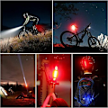 Miniatyrbilde 5 av 5: Sykkellykt, USB Oppladbar Sykkellykt med Speedometer Sykkelcomputer LED Sykkellampe Foran & Bak Kraftig Lys for MTB Sykling Terrengsykkel