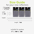 Miniatyrbillede 2 af 5: 36 stk. egerrefleks 360° synlig og nem at installere - cykelegerrefleks lavet af reflekterende materiale