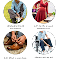 Miniatyrbild 7 av 7: 4PCS Lazy Shoes Hjälpare, Sock Slider Handled, Sko Lyft Hjälpare för Seniorer Äldre, Passar Alla Skor(Blå)