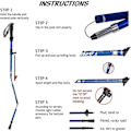 Miniatyrbillede 4 af 7: Vandrestave, foldbare trekkingstave, justerbare Nordic walking stave