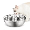 Miniatyrbild 2 av 5: Kattfontän i rostfritt stål 2L Tyst dricksfontän för katter