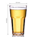 Miniatyrbilde 5 av 5: 4 stk., bruddsikre gjenbrukbare drikkebeger i akryl, 420 ml, åttekantet. Egnet for barer, kjøkken, etc.