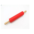 Miniatyrbillede 2 af 4: Silikone Rullepind Non-stick Overflade Træhåndtag 1.97X15.15 Red