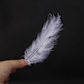 Miniatyrbillede 2 af 7: 50 stk. Ægte kalkunfjer til DIY håndværk bryllup hjemmefest dekorationer (Hvid)