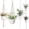 Miniatyrbild 1 av 5: Macramé växt hängare, stark & utsökt Macramé växt rep hängare krukhållare - bomullsrep - 4 ben - handvävda Macramé blommor för balkong