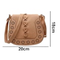 Miniatyrbillede 2 af 5: Crossbody-tasker til kvinder med hulmønster og justerbar strop