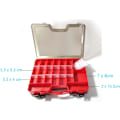 Miniatyrbilde 5 av 5: Oppbevaringsboks i plast for sluker, reversibel fiskeboks, 29 x 19 x 5,8 cm