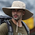 Miniatyrbilde 4 av 5: Solhatter med UV-beskyttelse, Safarihatt med bred brem for fotturer, Også egnet for gutter og jenter