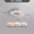 Miniatyrbilde 5 av 5: LED Taklampe, 40cm LED Sky Taklampe, 20W med Dimbar Fjernkontroll 3000K - 6000K, Moderne Hvite LED Taklamper for Barnerom,