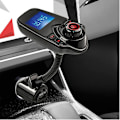 Pikkukuva 4 / 5: Bluetooth FM-lähetin, langaton auton audioadapteri, USB-portti, AUX-sisääntulon tuki, 1,44 tuuman näyttö, TF-korttipaikka