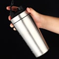 Pikkukuva 2 / 5: Ruostumattomasta teräksestä valmistettu proteiinishaker 900ml - proteiinishaker - pallolla, käytetään urheiluun, kuntoiluun, proteiiniin ja proteiiniin (ruostumaton teräs)