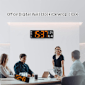 Miniatyrbild 4 av 5: Stor digital väggklocka med tid, datum och temperaturvecka