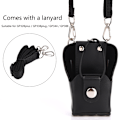 Miniatyrbillede 1 af 2: Læder Etui Cover til Motorola GP328plus/GP338plug/GP344/GP388 Walkie Talkie Radio med Lanyard