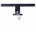 Miniatyrbilde 4 av 5: LED Baderomsspeillampe med Stikkontakt, Farge: Matt Svart, Overflatemontert Vegglampe, Skapbelysning, Klemmelampe, Kaldhvit, Lyskildeeffekt: 5