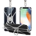 Miniatyrbild 3 av 5: Avtagbart telefonfodral med ringgrepp och rem Grey