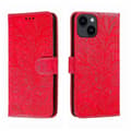Lace Flower Läder Telefonfodral För iPhone 15 Plus Red