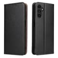 Fierre Shann PU Läder Textur Telefonfodral för Samsung Galaxy A56 5G Black