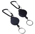2-pack utdragbar jojo-nyckelring med karbinhake Black