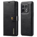 For OnePlus 10 Pro DG.MING Crazy Horse tekstur avtakbart magnetisk skinntelefondeksel Black