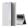 För Honor 90 Lite 5g/x50i 5g PU Läder+PC Galvaniserat Telefonfodral Anti-fall Stativfodral White