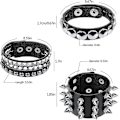 Miniatyrbild 2 av 5: 6 st Punk Nitar Armband Läder Nitar Armband Manschett
