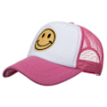 Miniatyrbild 1 av 2: Män Kvinnor Leende Ansikte Mesh Basebollkeps Justerbar Snapback Sport Topphatt Plum Red White