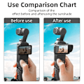 Miniatyrbild 5 av 6: Solskydd för DJI Osmo Pocket 3 Skärm Solskydd Huva Skydd Anti-bländning