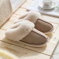 Tofflor i Fårskinnsimitation - Varma och Mjuka 40-41 beige