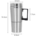 Miniatyrbild 3 av 5: Elektrisk vattenkokare för bil 12v, 350ml och 150ml rostfritt stål Kaffe Te Vattenkopp 12v Dubbelisoleringskopp