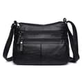 Vattenavvisande mjuka PU-läderväskor och axelväskor för kvinnor, crossbody-väska, messenger-väskor