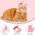 Miniatyrbild 2 av 5: Huvudmonterade kattleksaker Cat Teaser-leksak med fjädrar Interaktiva kattleksaker Katthuvudbonader för inomhus utomhus Pink