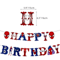 Miniatyrbild 6 av 7: Spiderman-tema födelsedagsfest Banners ballonger dekorationer Set