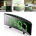 Miniatyrbild 1 av 5: LED Digital Väckarklocka Spegel Skrivbords Klocka med Snooze Väckarklocka Nattlampa Digital Väckarklocka Sovrum Stora Siffror