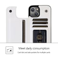 Miniatyrbild 4 av 5: iPhone 12 / 12 Pro - Skal Premium Läder Kortfack Svart