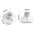 Miniatyrbild 3 av 5: E27 skruvbar taksockel, E27 garageuttag, AC 220-240V, LED-lamphållare, vit plastlampfot, set om 4