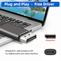 Miniatyrbild 6 av 6: Mini DisplayPort DP till DisplayPort Adapter 8K 60Hz Blå
