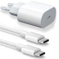 25W USB-C Snabbladdare + 20W 1M USB-C till USB-C-kabel för iPhone 15 Pro Max - iPhone 15 Plus - iPhone 15 Pro - iPhone 15