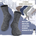 Miniatyrbild 3 av 6: 5 par ullstrumpor för män, tjocka och varma vinterstrumpor för vandring