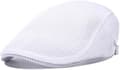 Platt keps herr sommar, platt keps flatcap sommar mesh platt keps White