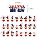 Miniatyrbild 3 av 7: Spiderman-tema födelsedagsfest Banners ballonger dekorationer Set