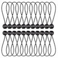 Miniatyrbild 2 av 5: Boll-Bungee-Snöre, Robust och mångsidig, inomhus och utomhus, Presenningfäste, Organisera & Säkra, 4,7 tum, Svart, 20-pack