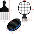 Miniatyrbild 2 av 5: Hårsvampborste för Twists, 4 i 1 Afro Twist Comb Set, Afro Pi