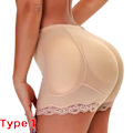 Miniatyrbild 7 av 8: Vadderad Rumplyftare Korrigerande Underkläder Butt Enhancer Body Shaper Modelleringsrem Fake Hip Shapwear Underkläder Push Up Trosor M Skin